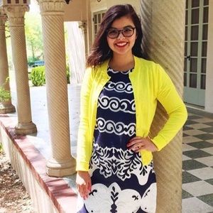 Lemon yellow cardigan